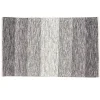Tapis rectangulaire rayure blanche et noire