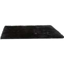 Tapis rectangulaire shaggy noir L90X130 cm