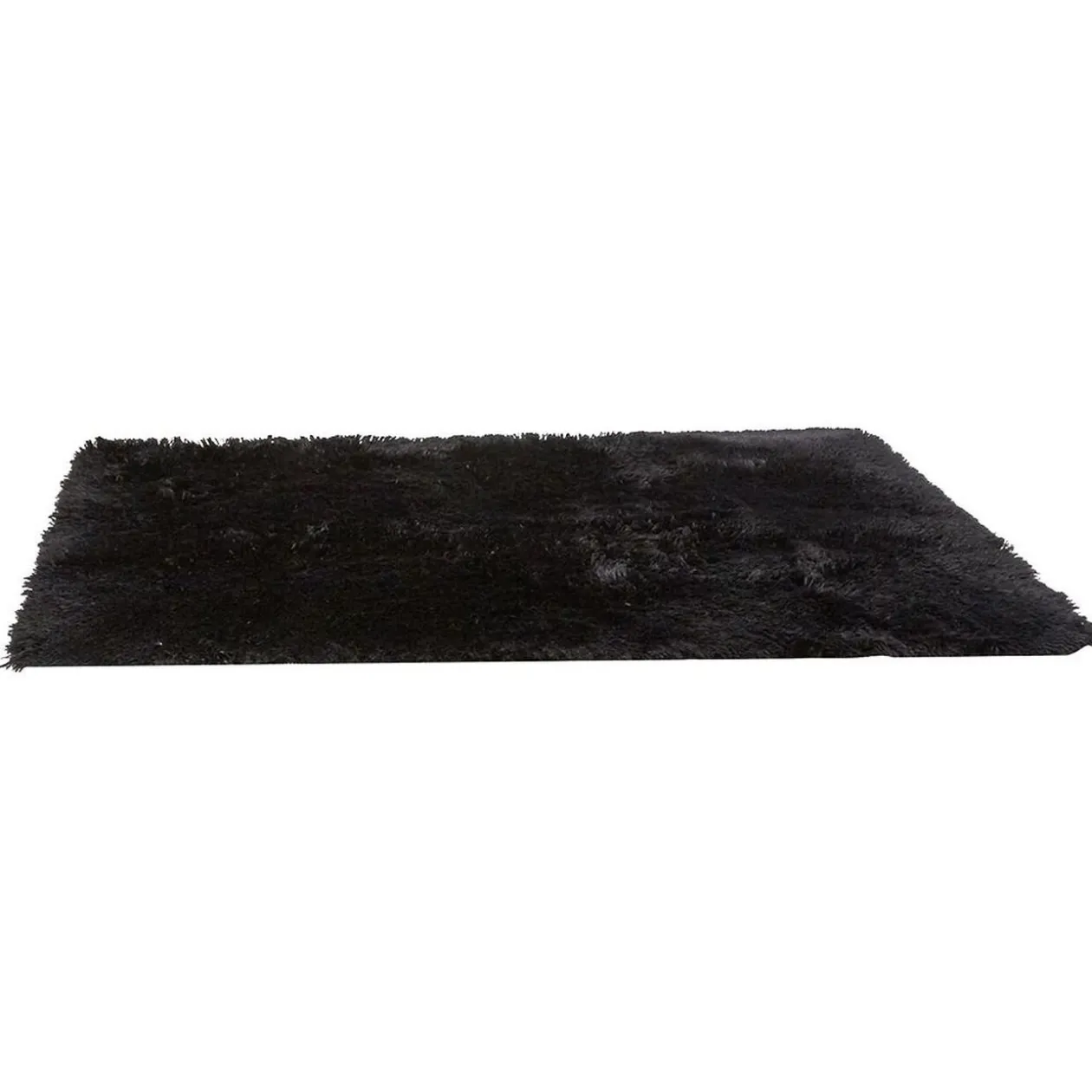 Tapis rectangulaire shaggy noir L90X130 cm