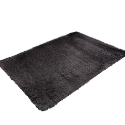 Tapis rectangulaire uni noir