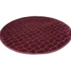 Tapis rond effet écaille uni violine