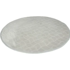 Tapis rond effet écaille uni gris