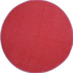 Tapis rond effet zig zag uni fuchsia