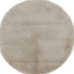 Tapis rond fourrure Shaggy taupe