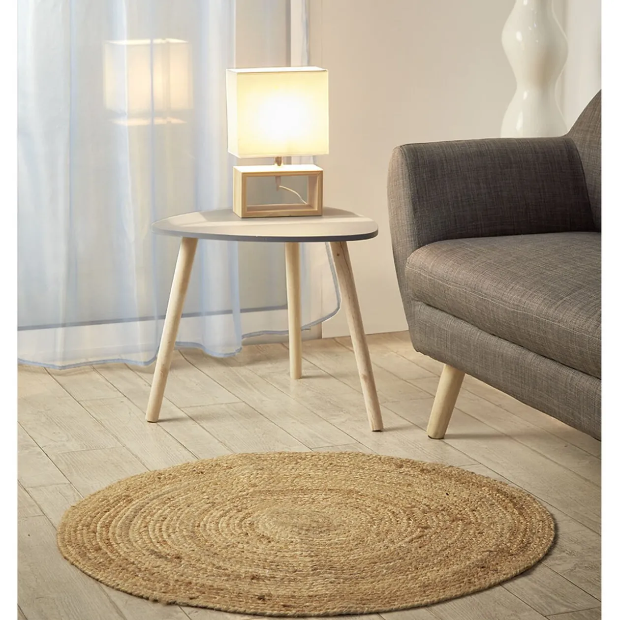 Tapis rond jute naturel Ø90cm