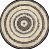 Tapis rond tissé plat Ø100cm effet tufté spirale