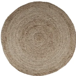 Tapis rond toile de jute beige