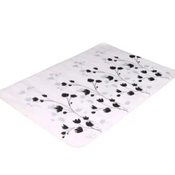 Tapis salle de bain fleurs