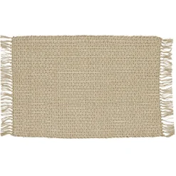 Tapis tressé en jute et coton