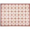 Tapis vinyle motif carreau de ciment rouge et beige 72x95cm