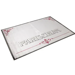 Tapis viscose design Paris gris