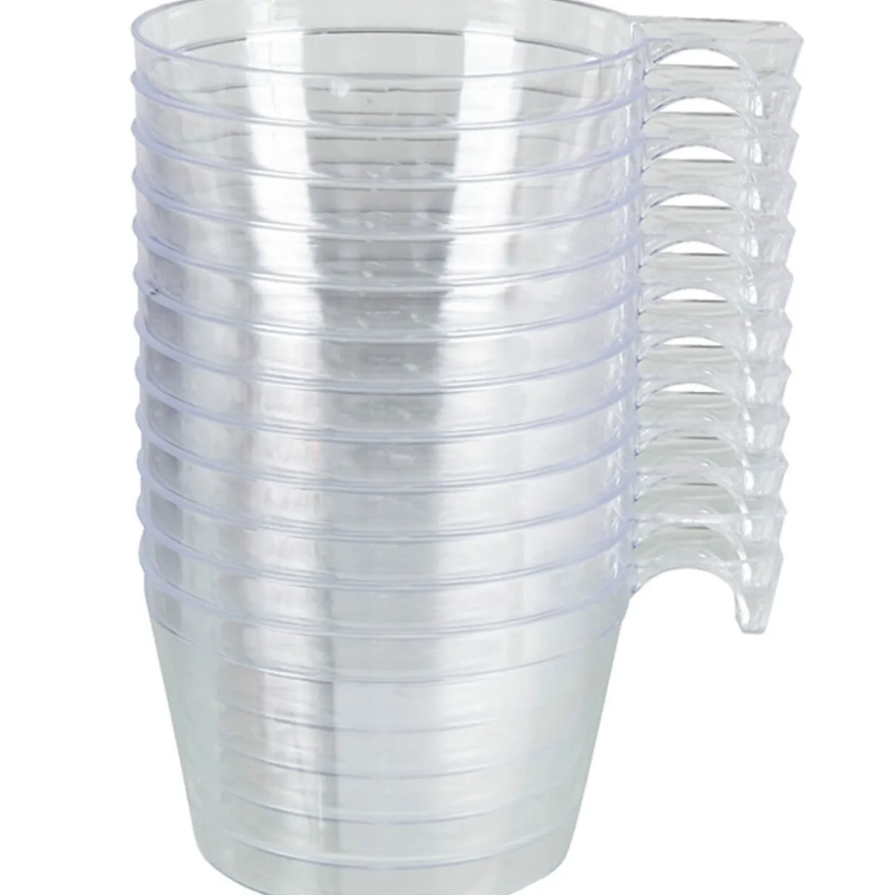 Tasse à café plastique transparent x12