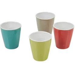 Tasse à expresso multicolore x4