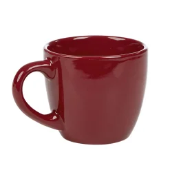 Tasse en faïence 22 cl uni rouge brillant