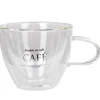 Tasse transparente double paroi design café