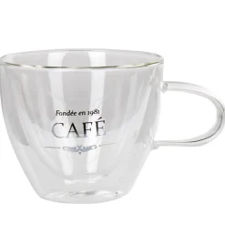 Tasse transparente double paroi design café