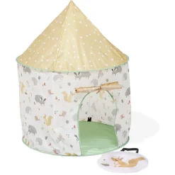 Tente ronde pop-up animaux de la forêt Ø100xH135cm