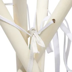 Tipi Flower polyester blanc à pois - L120xP120xH160 cm