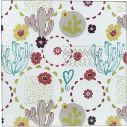 Tiroir toutes dosettes bambou motif cactus multicolore