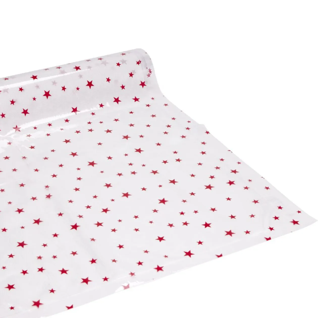 Toile cirée cristal étoile rouge moucharabieh jaune 140cm