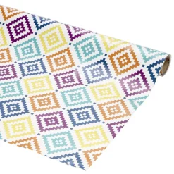 Toile cirée motifs losanges multicolores 140cm
