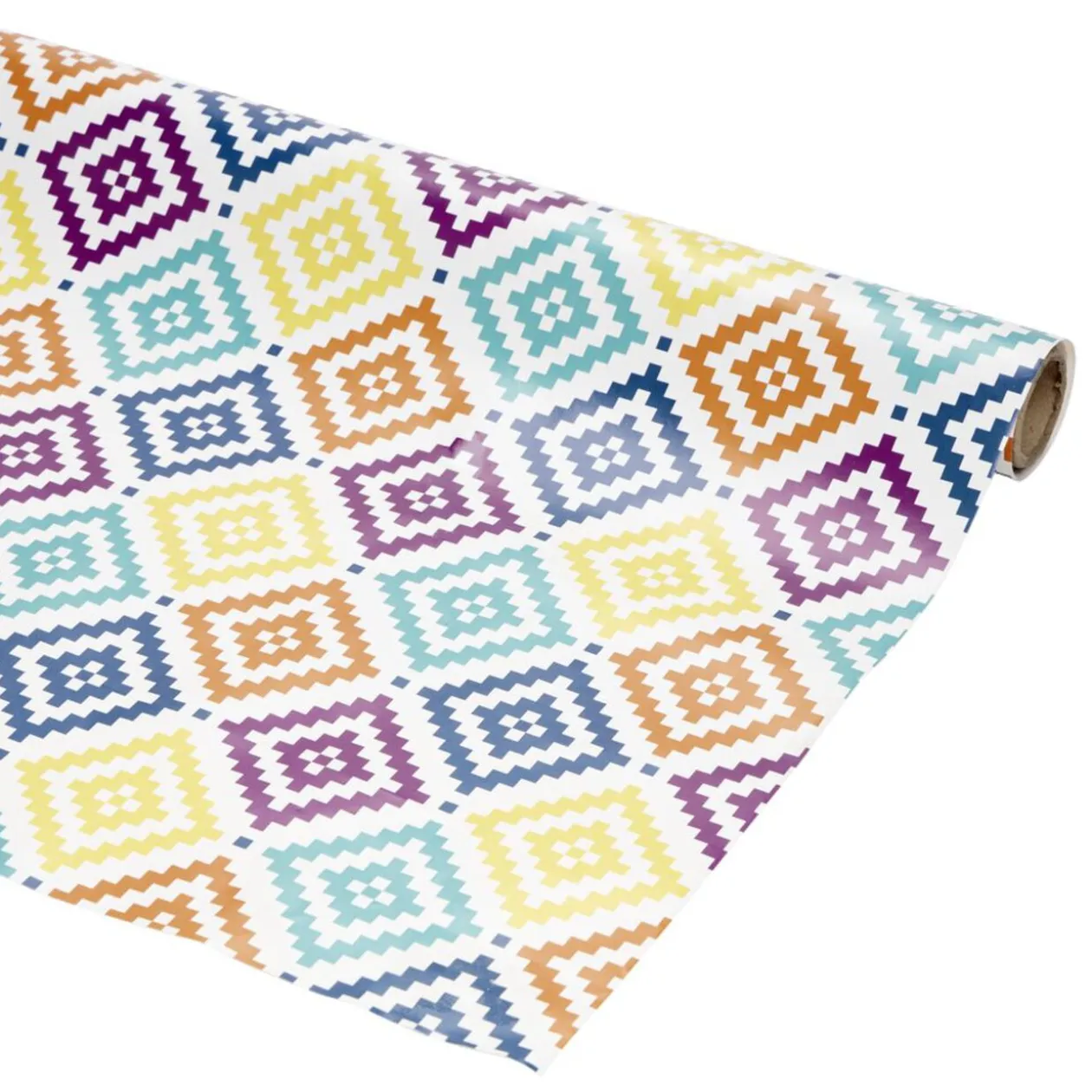 Toile cirée motifs losanges multicolores 140cm