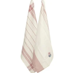 Torchon brodé design cupcake x2