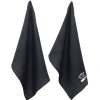 Torchon brodé La cuisine du Bistrot noir x2 - 100% coton 45x70cm