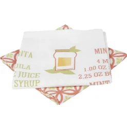 Torchon coton motif cocktail x 2