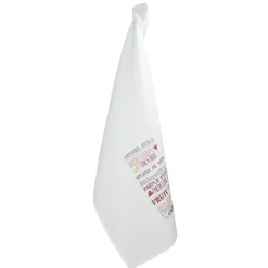 Torchon coton motif recette cocktail x 2