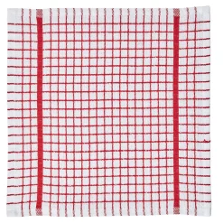 Torchon de cuisine blanc à carreaux x 4