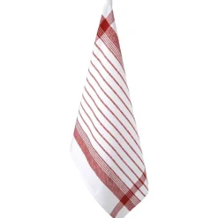Torchon design quadrillage rouge et blanc x2