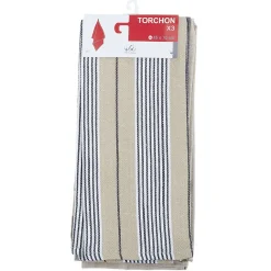Torchon en coton marron et noir x3