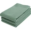 Torchon en coton vert x3