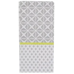 Torchon motifs ananas jaune blanc et noir x3