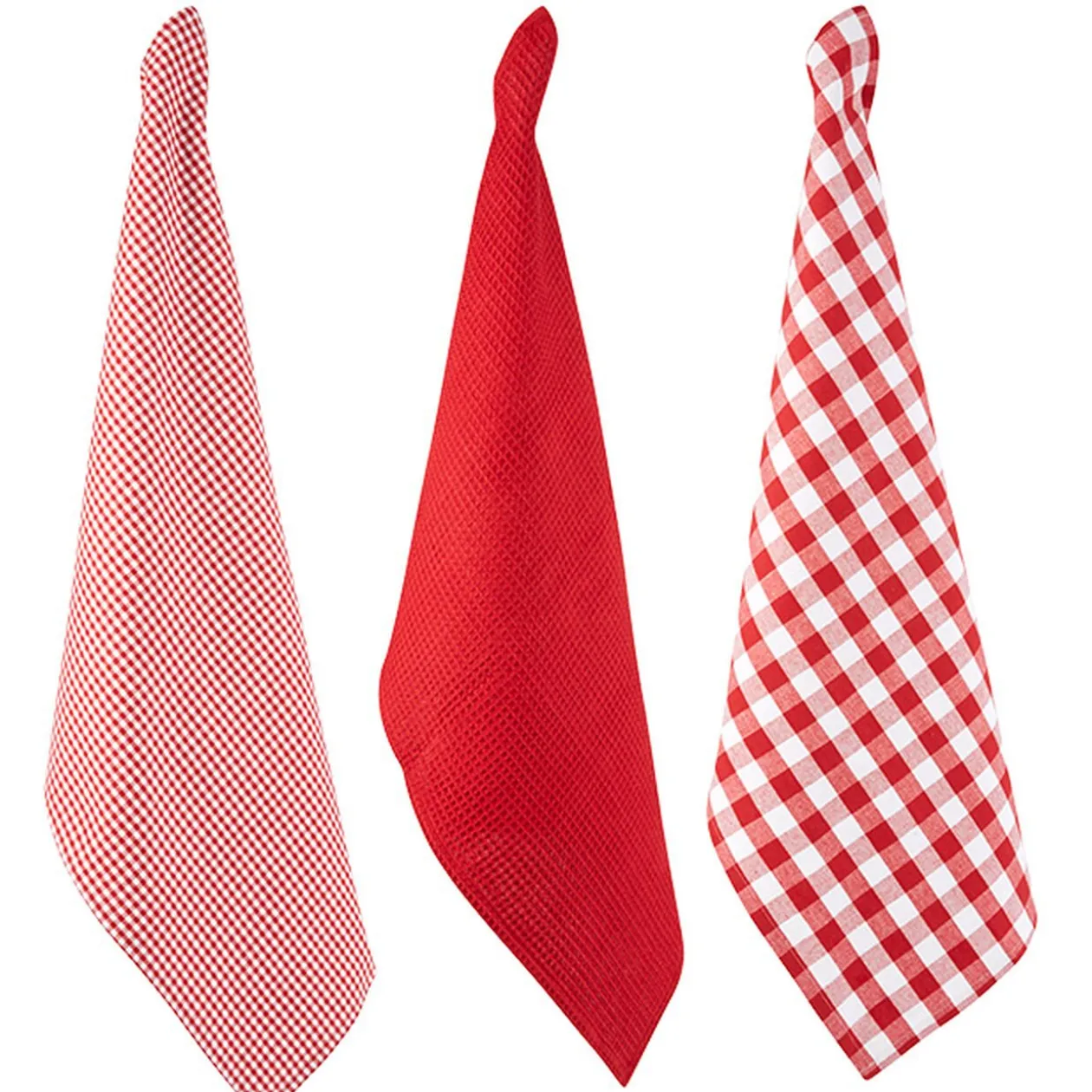 Torchon rouge blanc x3