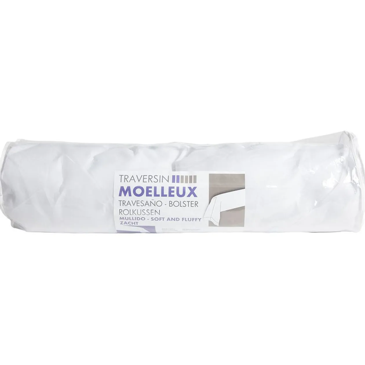 Traversin moelleux blanc 90 cm