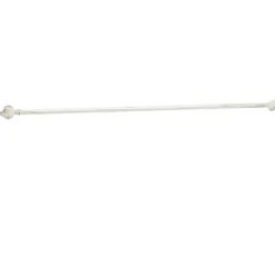 Tringle à vitrage Extensible 60-80 cm embout feuille blanc vieilli