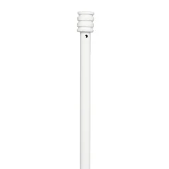 Tringle à vitrage Extensible 60-80 cm embout cylindre strié blanc