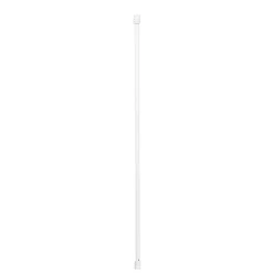 Tringle à vitrage Extensible 60-80 cm embout cylindre strié blanc