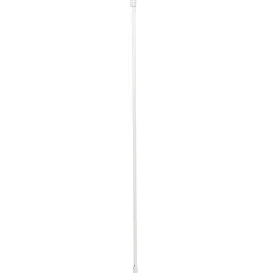 Tringle à vitrage Extensible 80-110 cm embout cylindre strié blanc