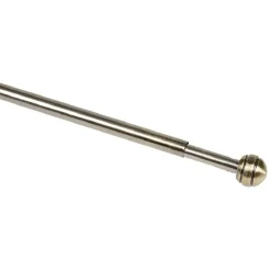 Tringle de vitrage Extensible 40-60 cm embout boule strié bronze mat