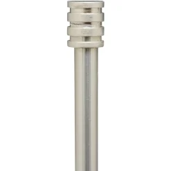 Tringle de vitrage Extensible 60-80 cm embout cylindre strié chromé