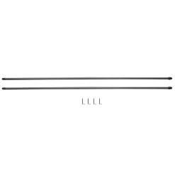 Tringle de vitrage Extensible 80-100 cm métal argenté x2