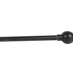 Tringle de vitrage Extensible 60-80 cm embout boule noir vieilli