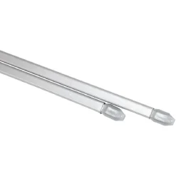 Tringle extensible plate x2 gris fer