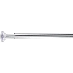 Tringle poussoir gris chromé L70-120cm