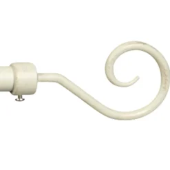 Tringle rideau extensible Crochet ivoire