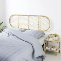 Tête de lit à suspendre Malang rotin naturel - L160xP3xH50 cm