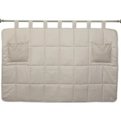 Tête de lit matelassé en polyester taupe clair